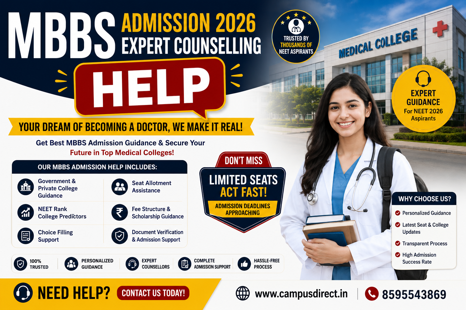 MBBS admission counselling support