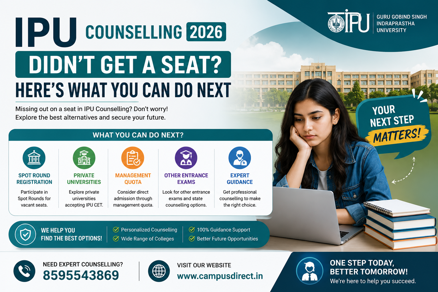 IPU Counselling 2026: Didn't Get a Seat? Here's What You Can Do Next