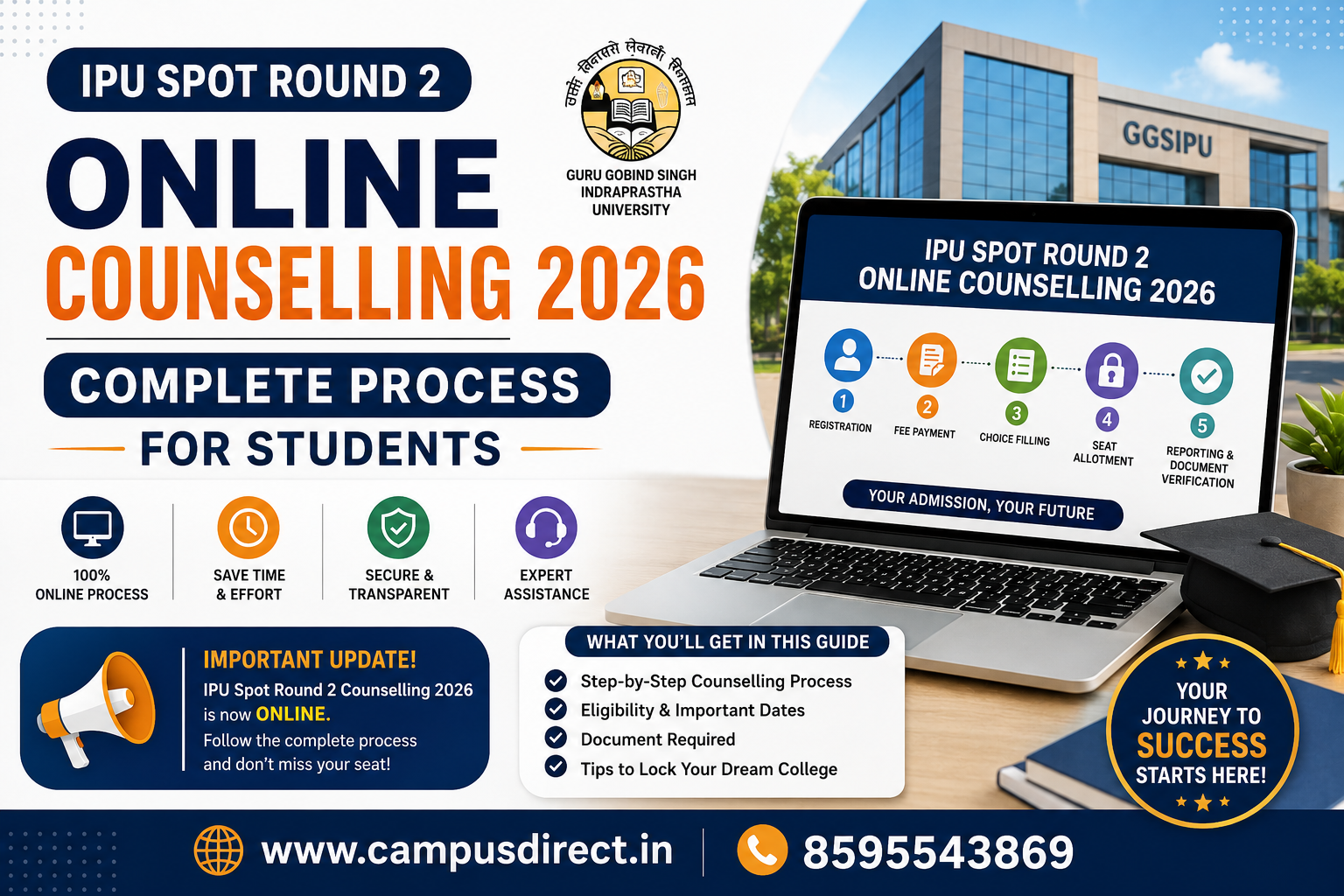 IPU Spot Round 2 Online Counselling 2026: Complete Process for Students