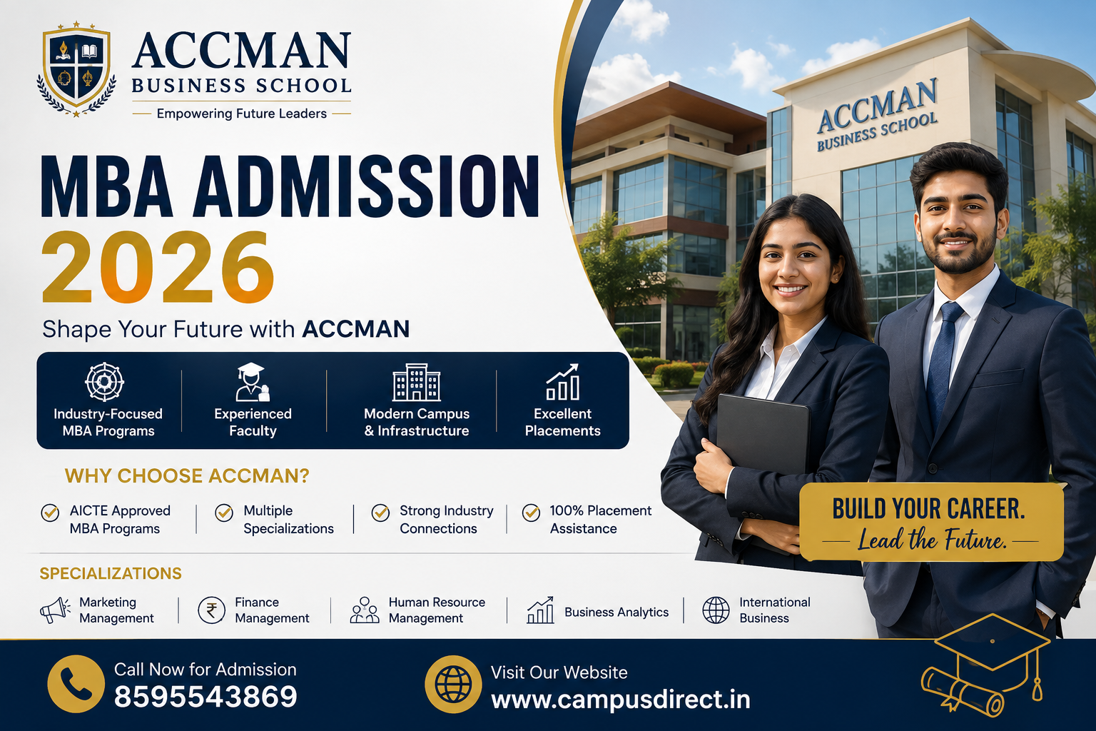 ACCMAN Business School MBA Admission 2026: Fees, Eligibility, Specializations, Placements & Admission