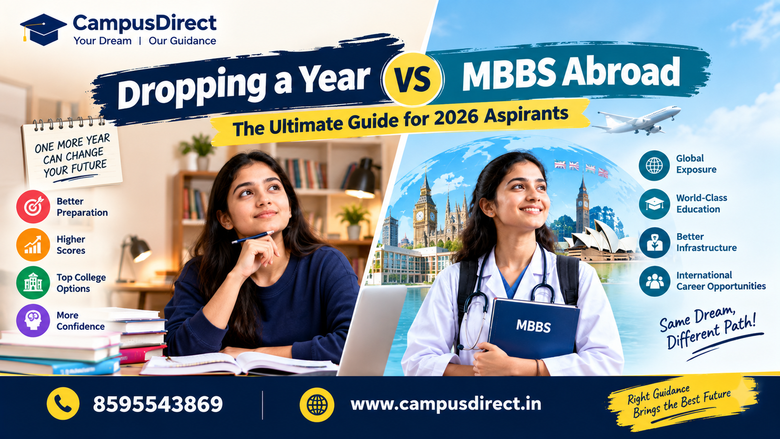 Dropping a Year vs. MBBS Abroad: The Ultimate Guide for 2026 Aspirants
