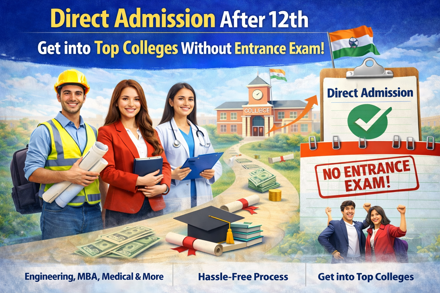 Top Colleges Offering Direct Admission for Students with Low Marks