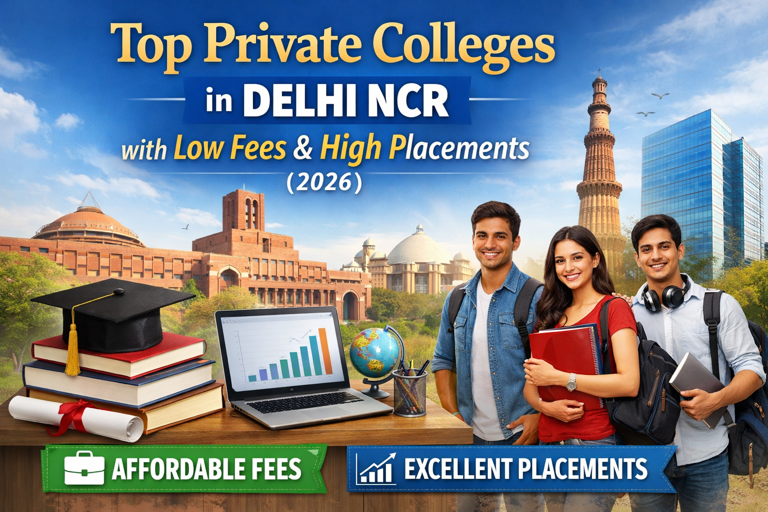 Top Private Colleges in Delhi NCR with Low Fees & High Placements (2026)