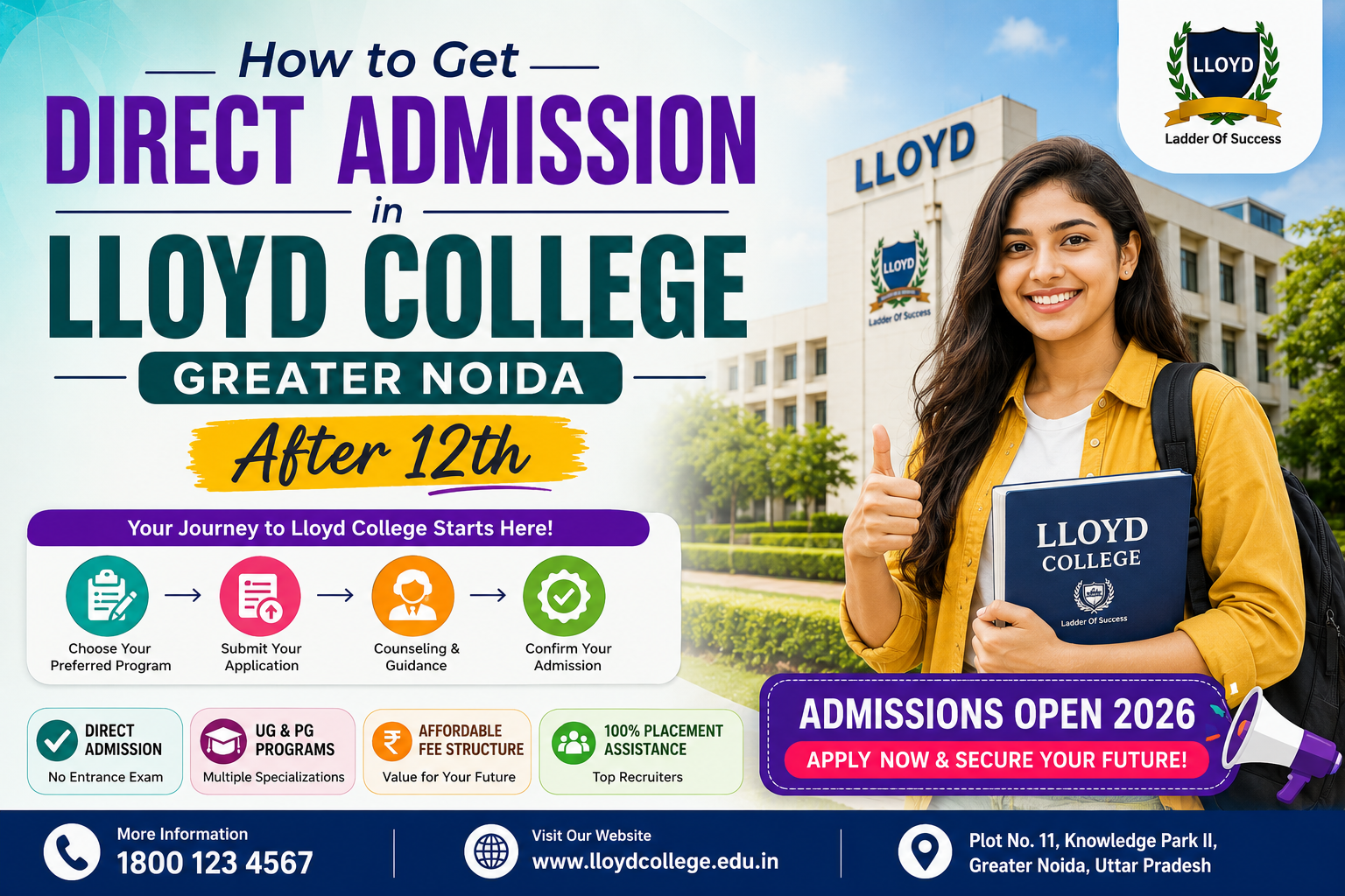 How to Get Direct Admission in Lloyd College Greater Noida After 12th (2026 Guide)