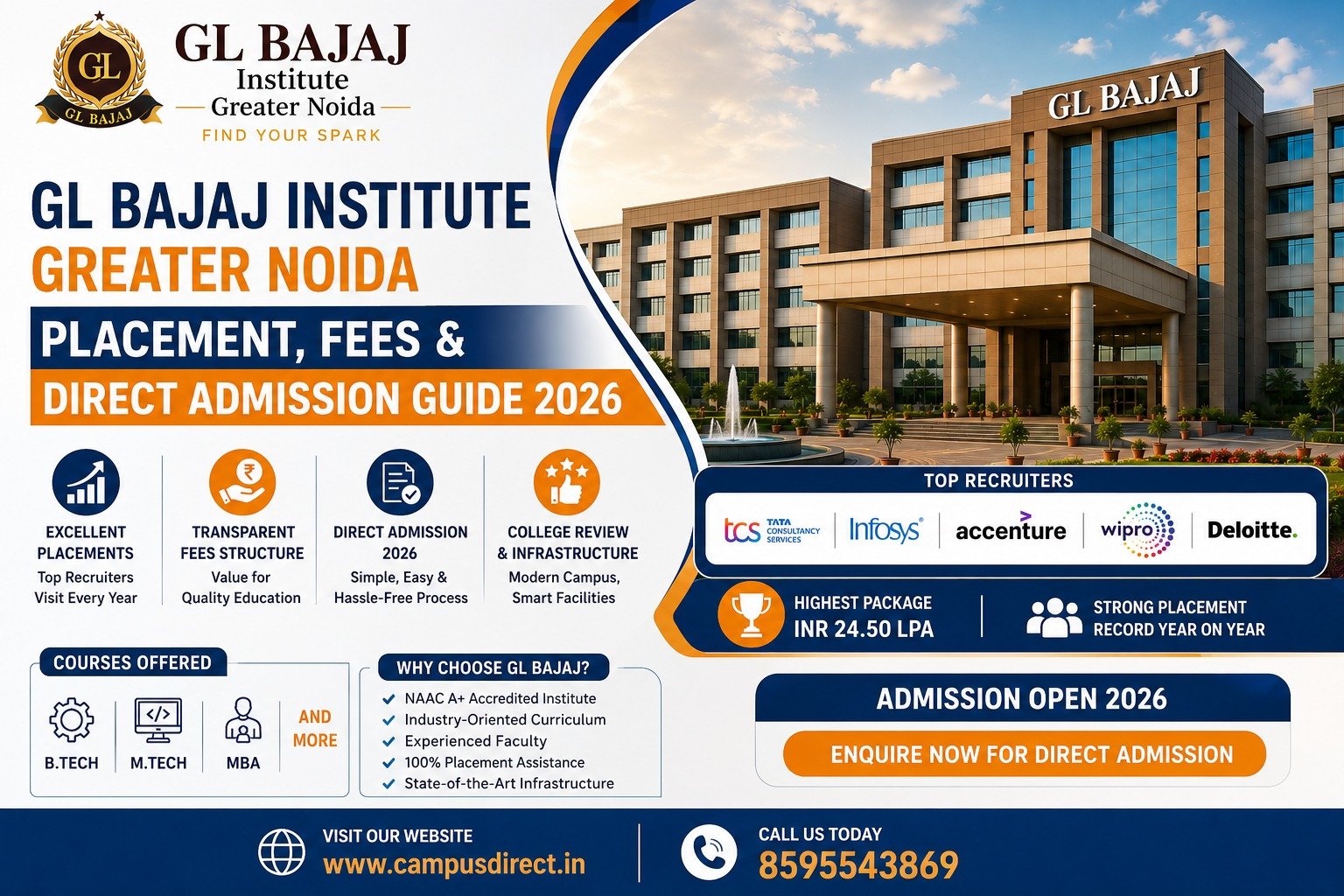 GL Bajaj Institute Greater Noida Placement, Fees & Direct Admission Guide 2026