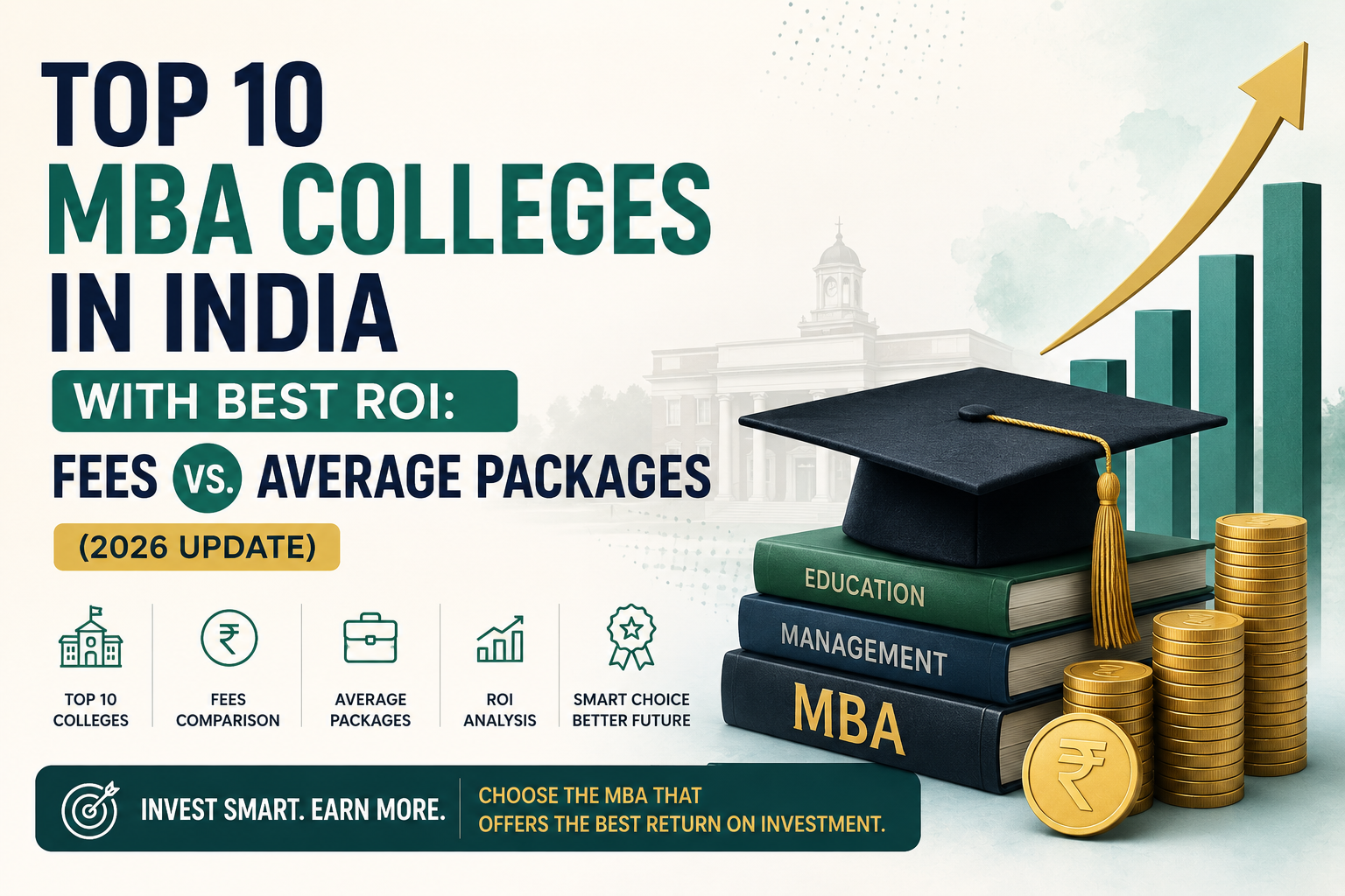 Top 10 MBA Colleges in India with Best ROI: Fees vs. Average Packages (2026 Update)