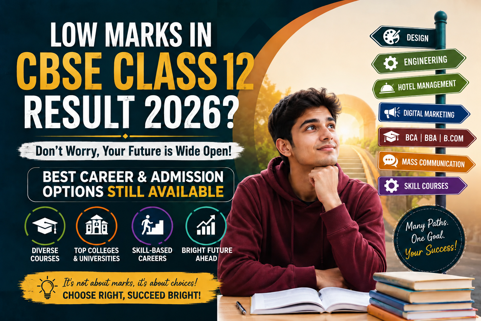 Low Marks in CBSE Class 12 Result 2026? Best Career & Admission Options Still Available