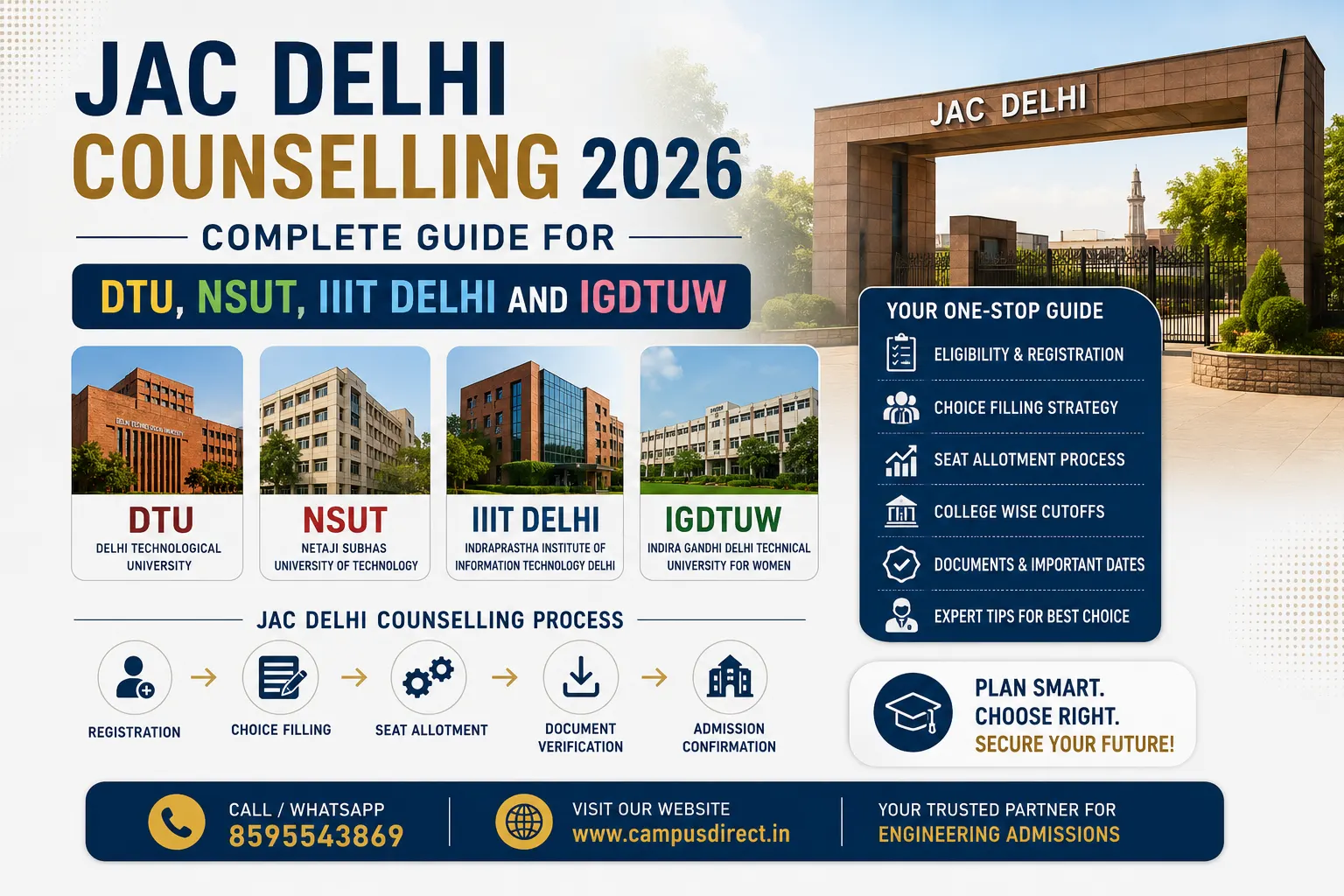 JAC Delhi Counselling 2026: Complete Guide for DTU, NSUT, IIIT Delhi and IGDTUW