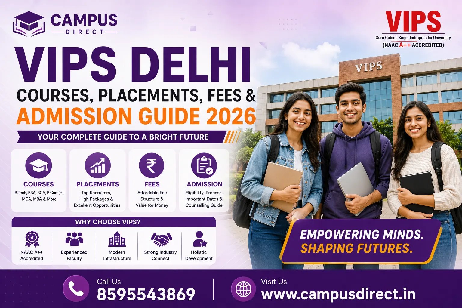 VIPS Delhi Courses, Placements, Fees and Admission Guide 2026