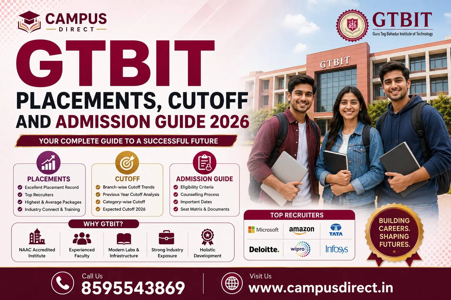 GTBIT Placements, Cutoff and Admission Guide 2026