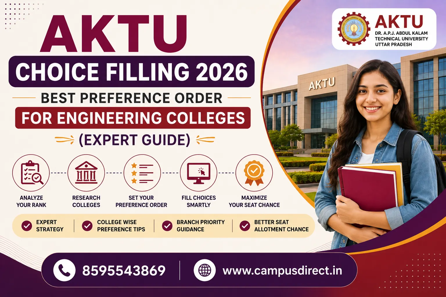 AKTU Choice Filling 2026: Best Preference Order for Engineering Colleges (Expert Guide)