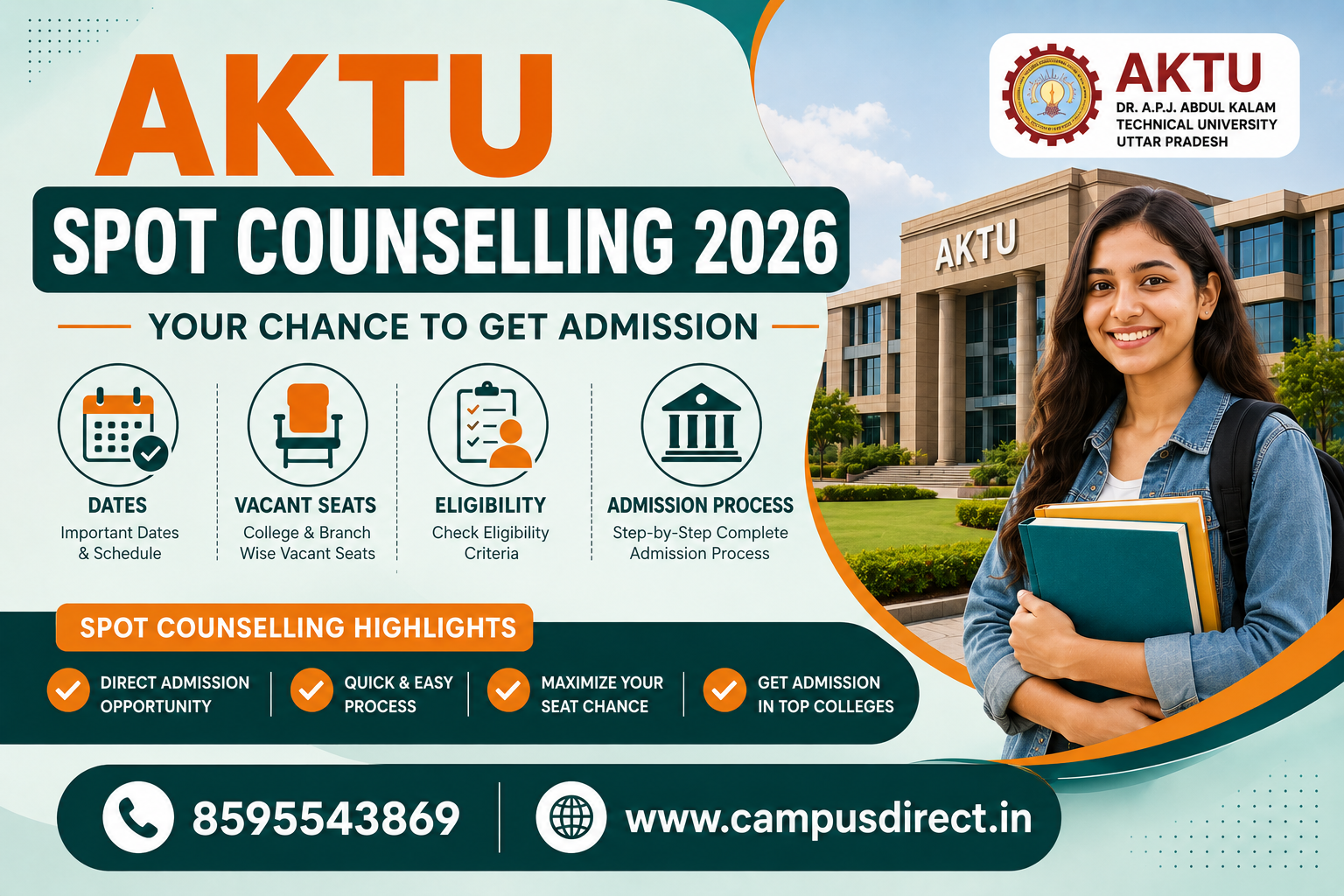 AKTU Spot Counselling 2026: Dates, Vacant Seats, Eligibility & Complete Admission Process