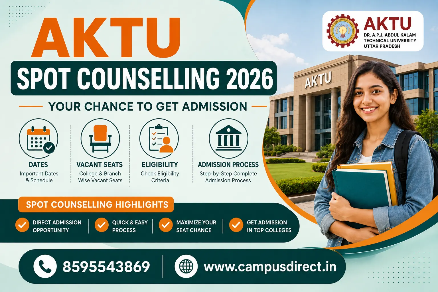 AKTU Spot Counselling 2026: Dates, Vacant Seats, Eligibility & Complete Admission Process