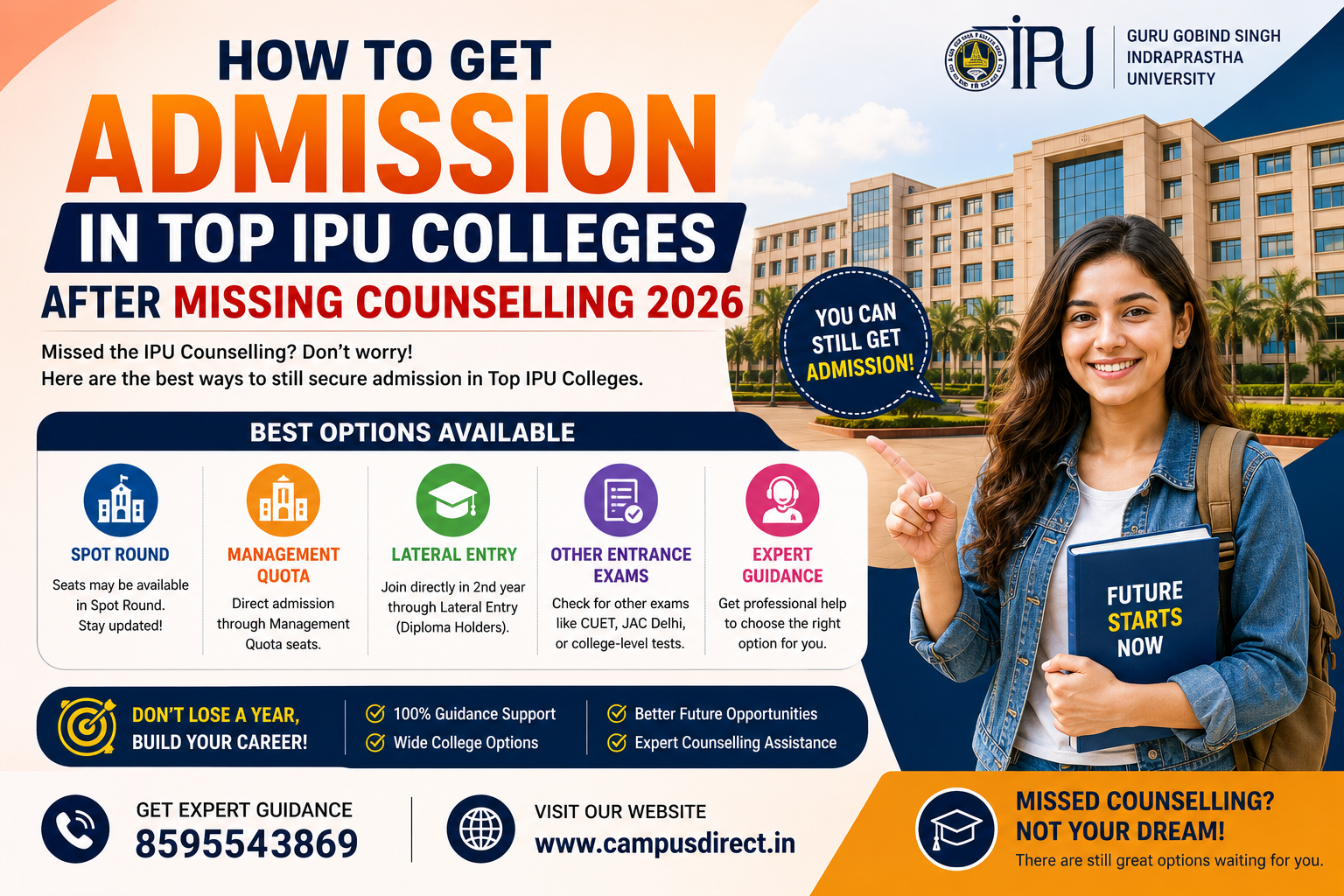 How to Get Admission in Top IPU Colleges After Missing Counselling 2026
