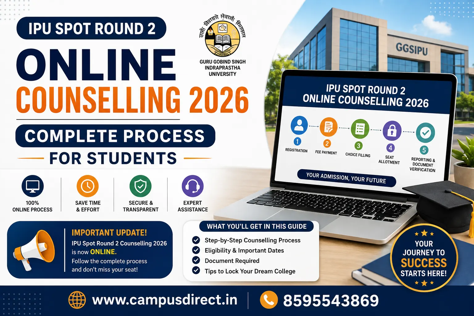 IPU Spot Round 2 Online Counselling 2026: Complete Process for Students