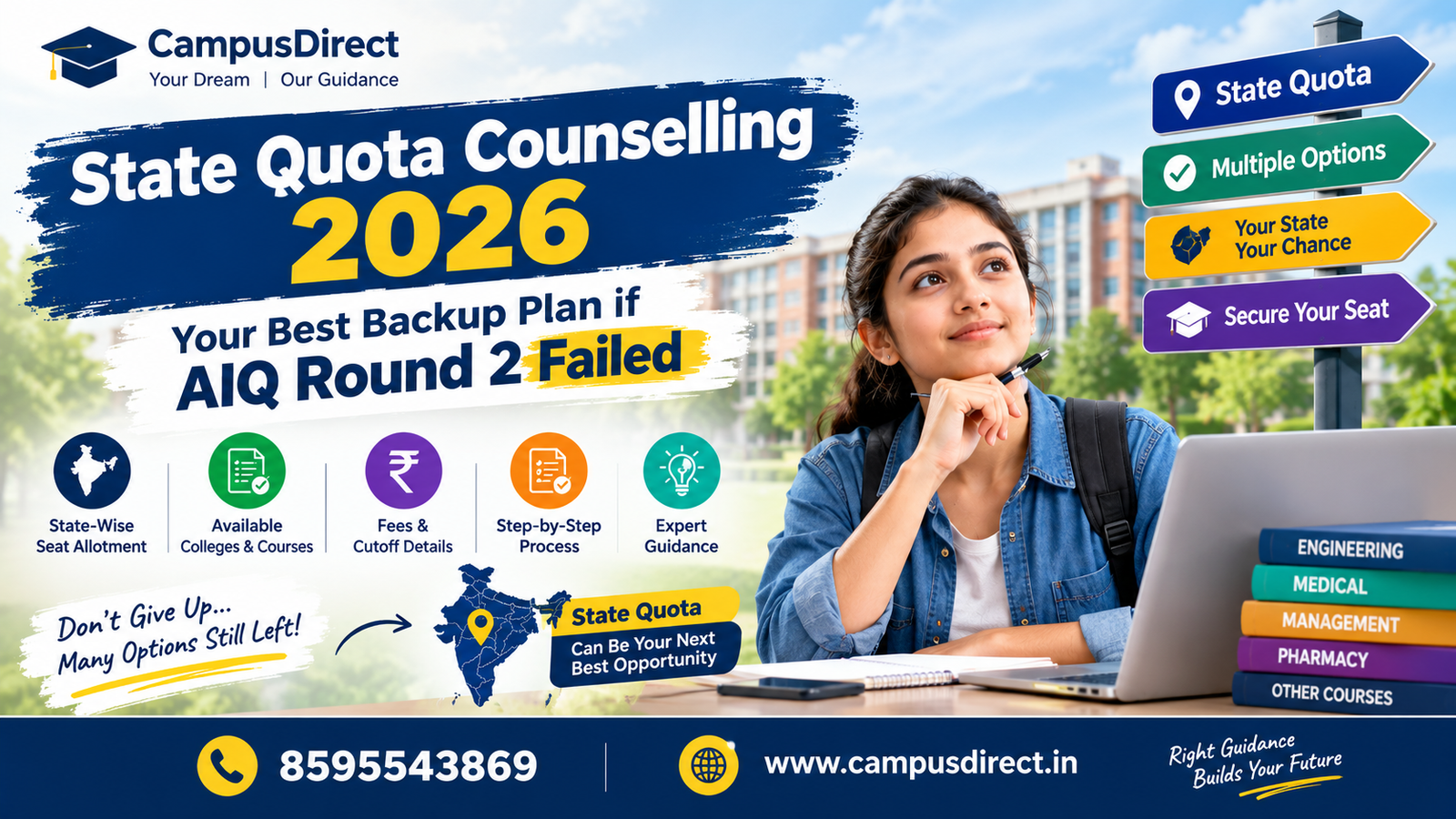 State Quota Counselling 2026: Your Best Backup Plan if AIQ Round 2 Failed