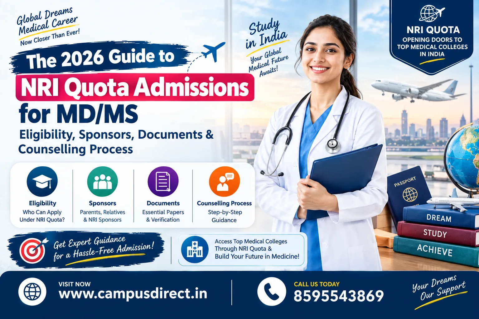 The 2026 Guide to NRI Quota Admissions for MD/MS: Eligibility, Sponsors, Documents & Counselling Process