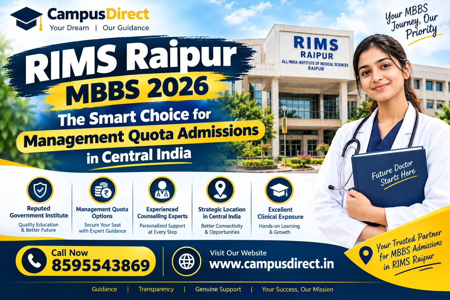 RIMS Raipur MBBS 2026: The Smart Choice for Management Quota Admissions in Central India