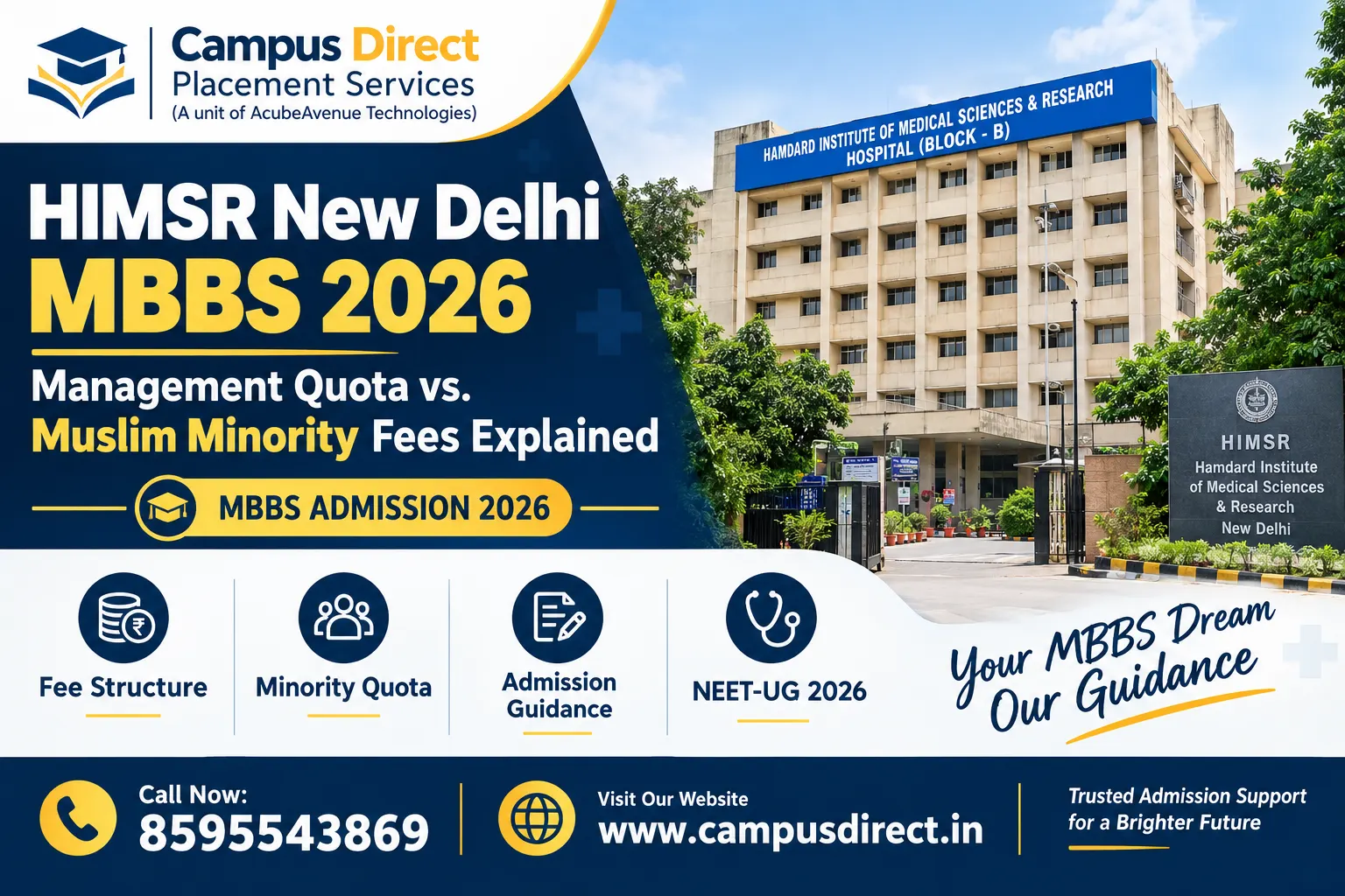 HIMSR New Delhi MBBS 2026: Management Quota vs. Muslim Minority Fees Explained