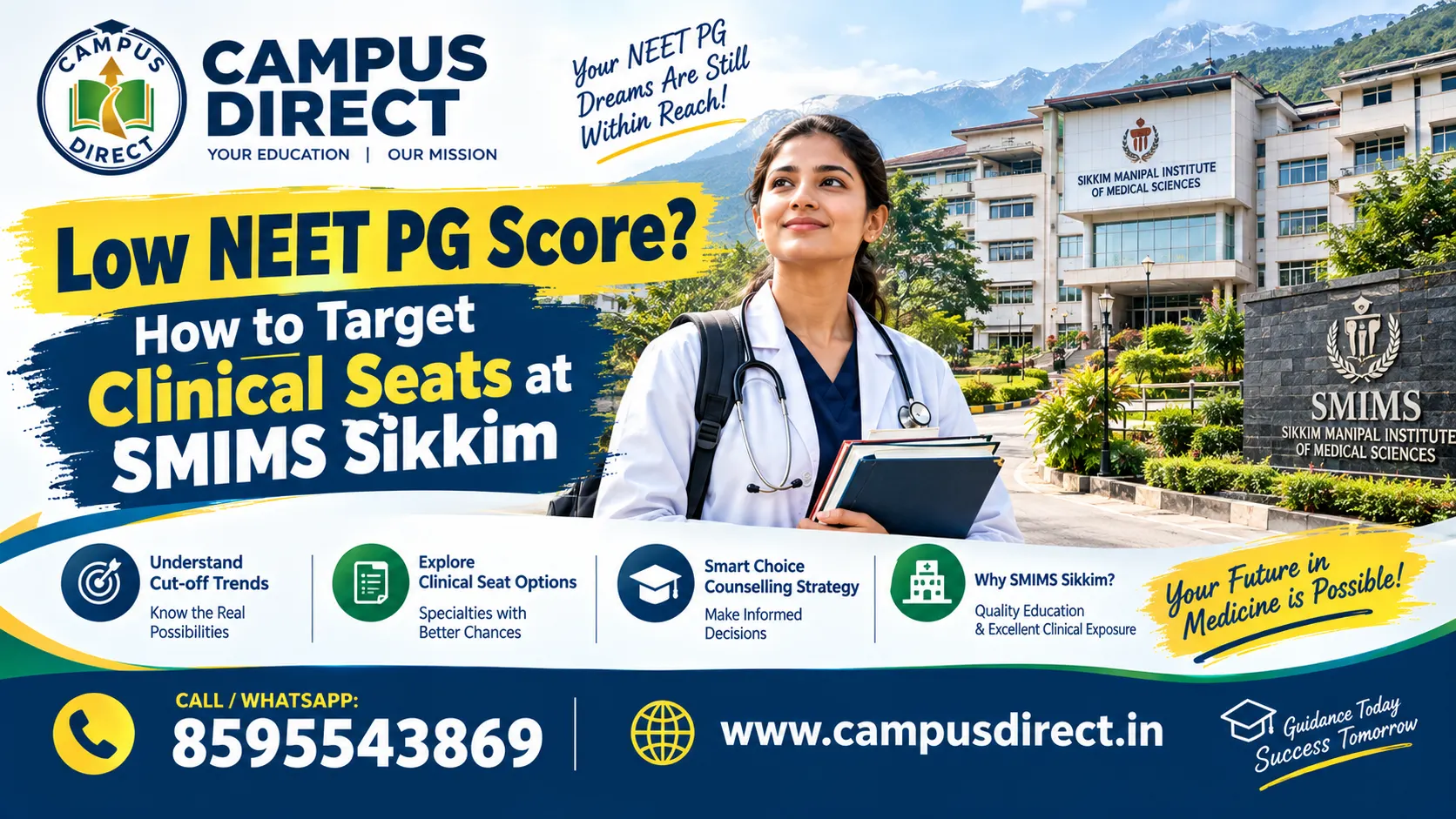 Low NEET PG Score? How to Target Clinical Seats at SMIMS Sikkim